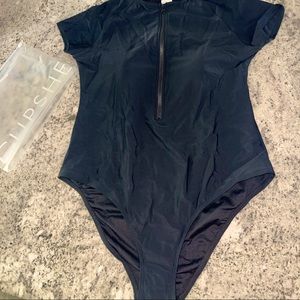 Cupshe One Piece Short Sleeve Swimsuit